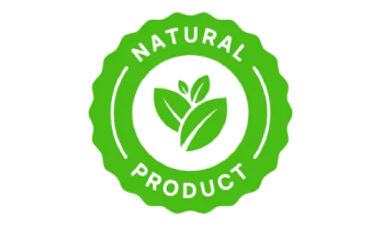 100 percent natural ingredients badge representing pure formulation
