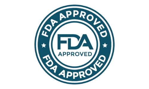 FDA registered facility icon indicating regulated production environment